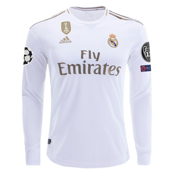 Eden Hazard Real Madrid Home 2019-20 LS Soccer Jersey Shirt - Click Image to Close